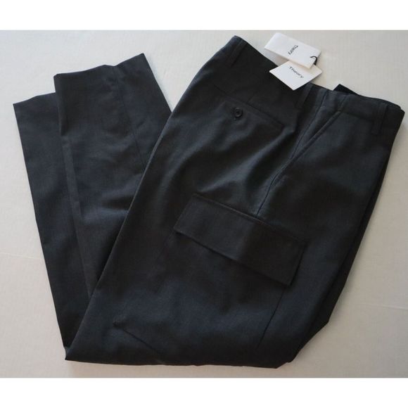 Theory M0871204 Men's Sz 33 Gray Curtis Bonded Wool Twill Cargo Pants $285 - Picture 8 of 10